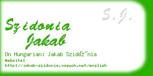 szidonia jakab business card